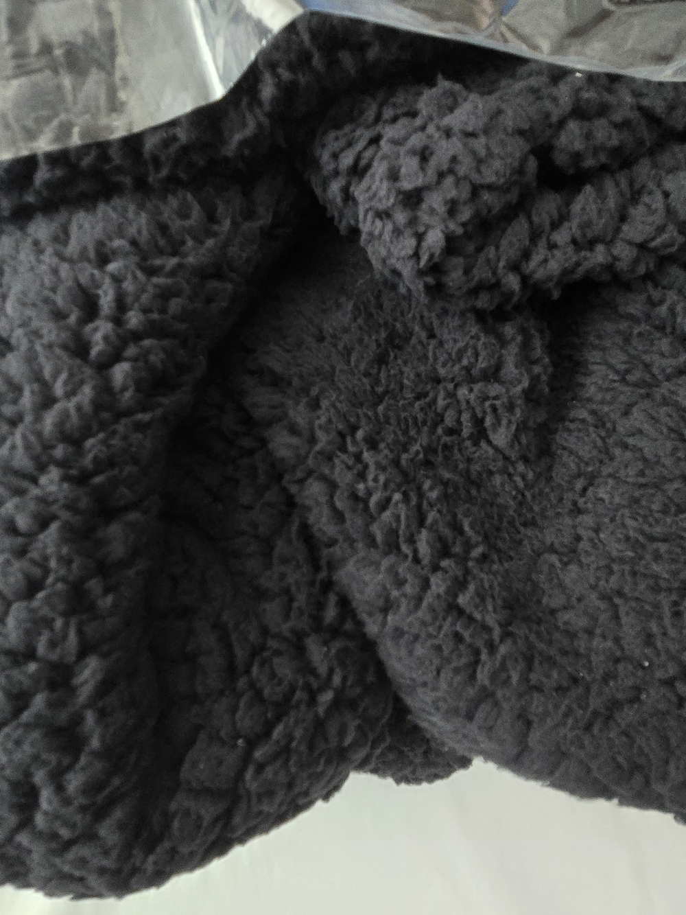 Cozy Black Sherpa Throw or Jacket Fabric